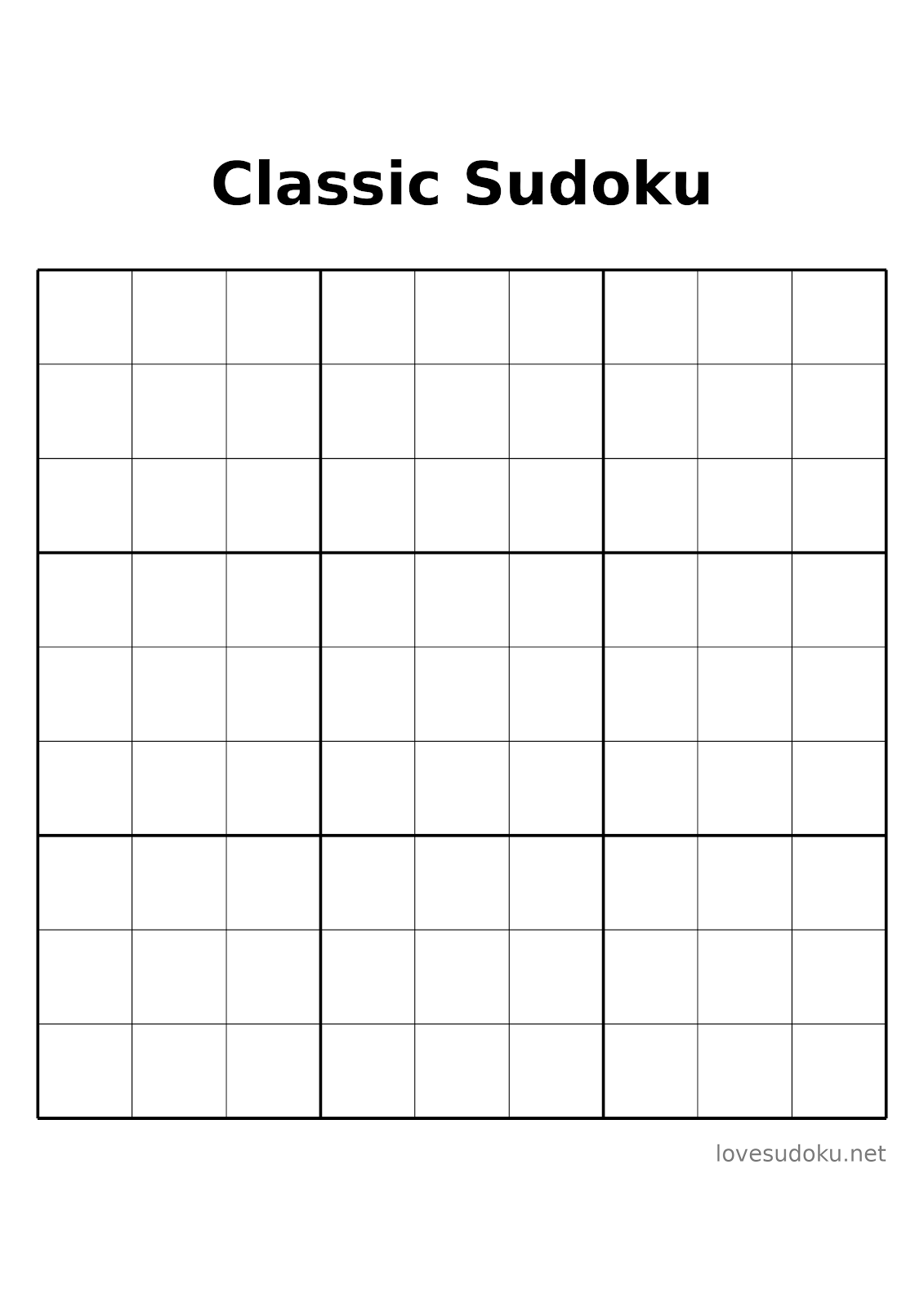 free sudoku printouts